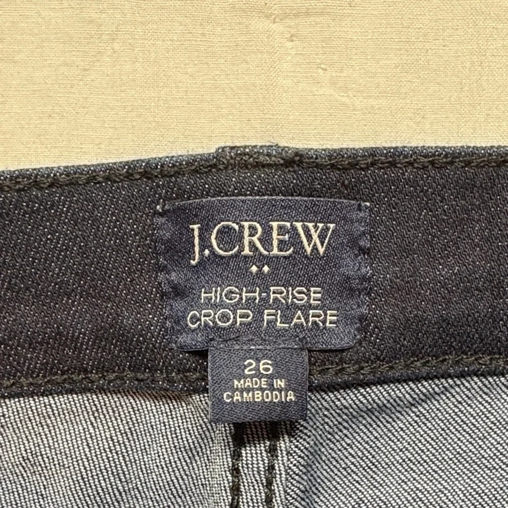 J.Crew High-Rise 90s Style Button-Fly Dark Wash Raw Hem Denim Jeans Size‎ 26